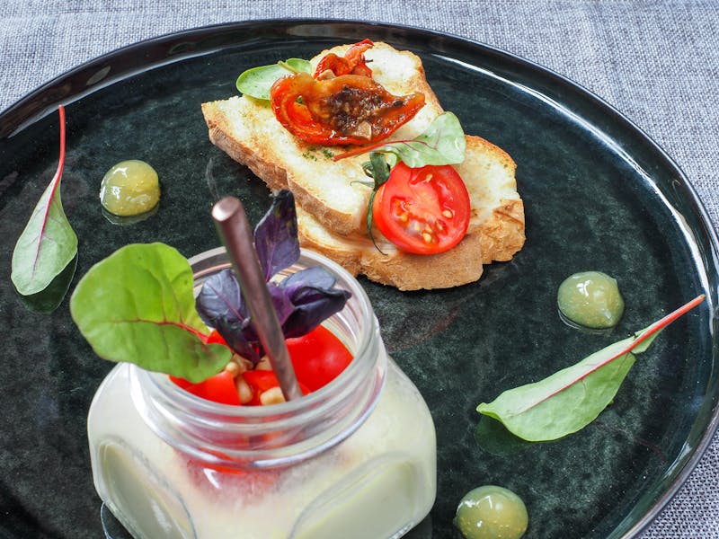 Classic Caesar salad with romaine, croutons and parmesan